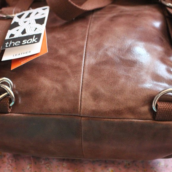 NWT The Sak Leather Ventura Convertable Backpack Back To School
